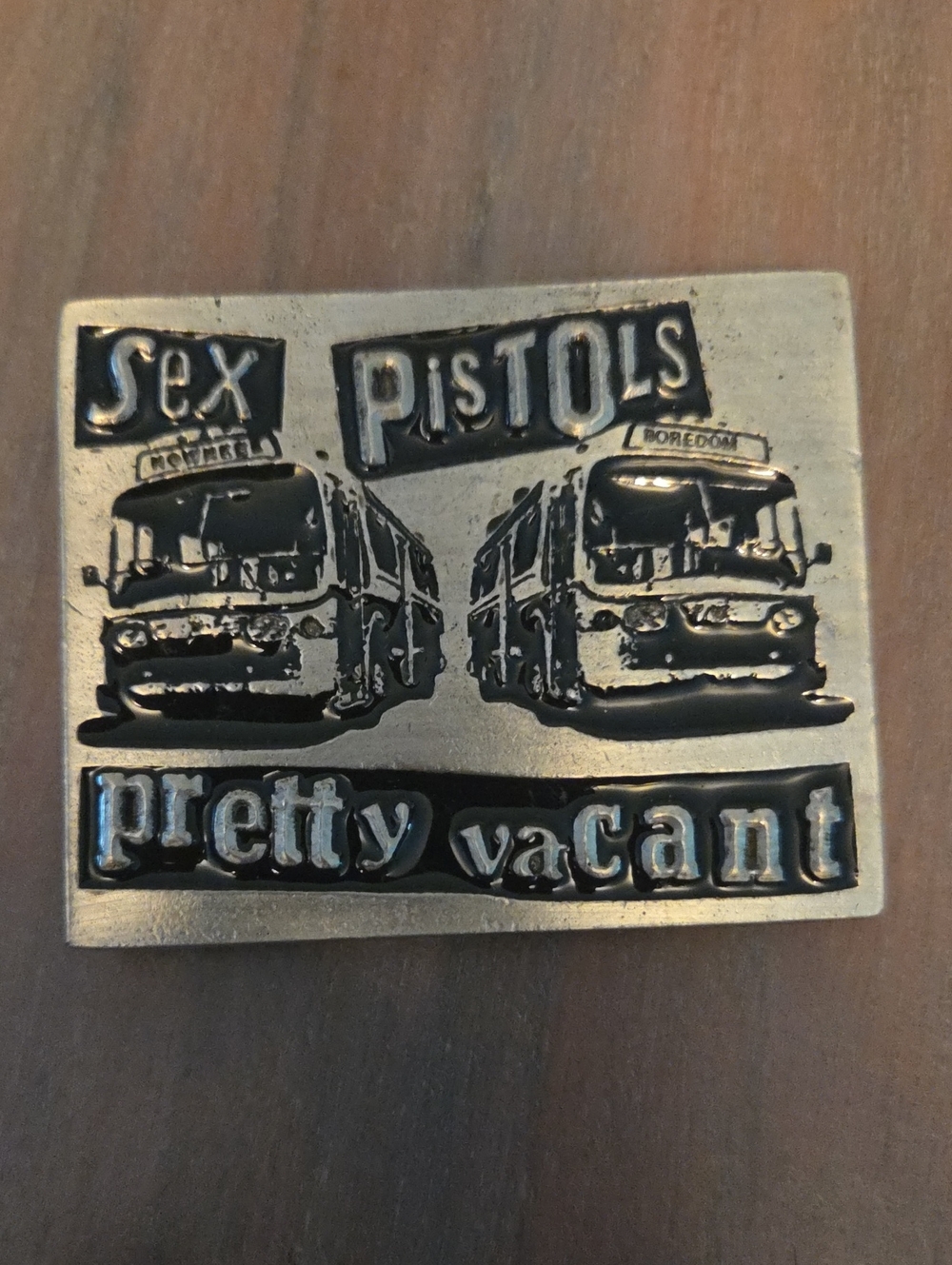 'Pretty Vacant' Silver Belt Buckle